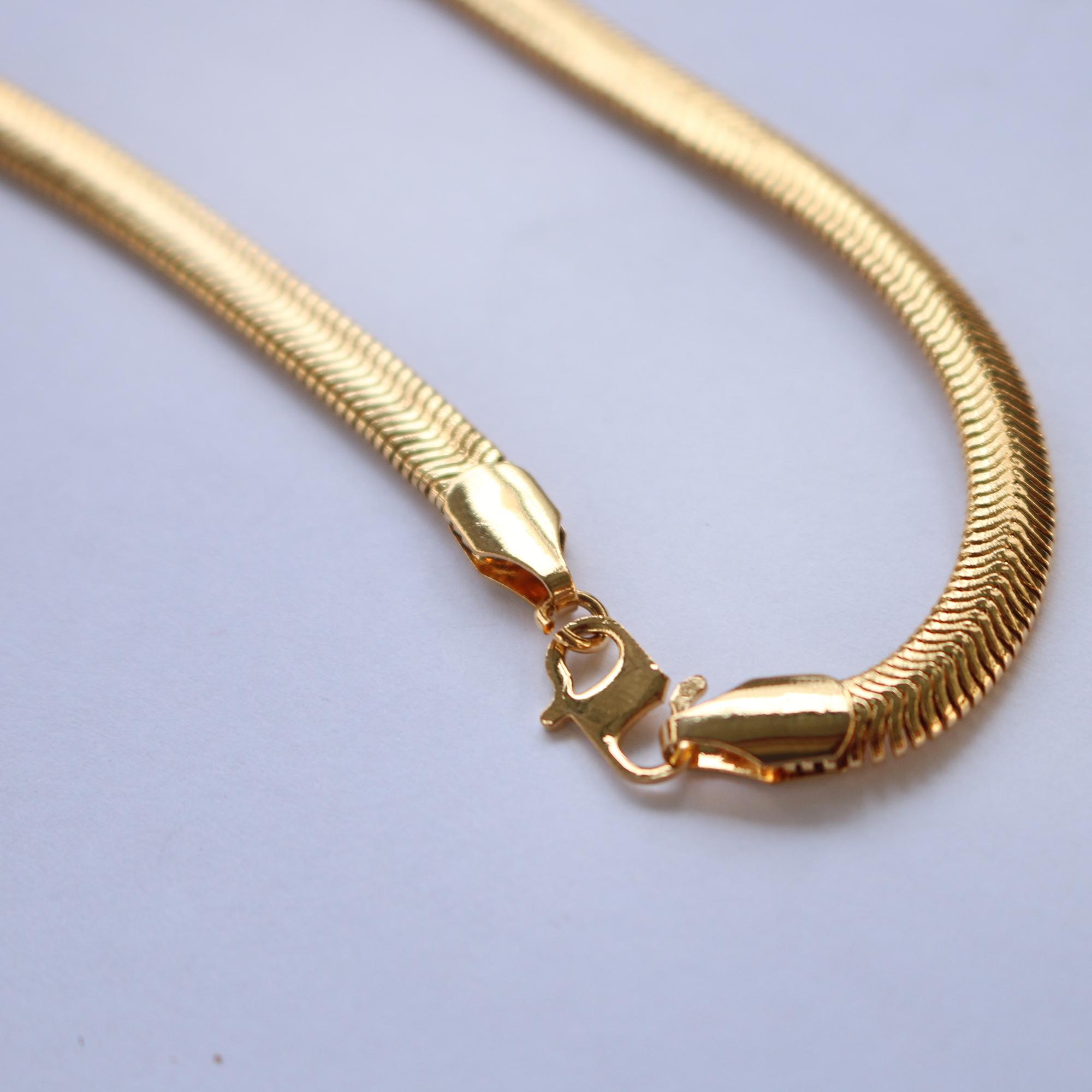 Kalung Lipan Lebar 45cm Lapis Emas Xuping Warna 24k Perhiasan Cantik Menawan Kalung Lipan Lebar 45cm Lapis Emas Xuping Warna 24k Perhiasan Cantik Menawan