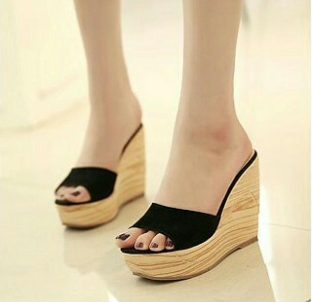 Sandal Wedges Wanita Motif Kayu Unik - Sandal Wedges Keren SS17 - ANGEL CLCT Sandal Wedges Wanita Motif Kayu Unik - Sandal Wedges Keren SS17 - ANGEL CLCT
