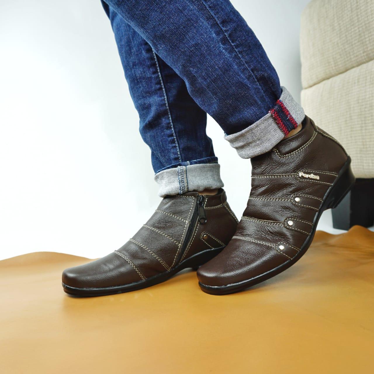Sepatu Boot Wanita Model Zipper Boots Cewek Kulit Asli BKS07CW Sepatu Boot Wanita Model Zipper Boots Cewek Kulit Asli BKS07CW