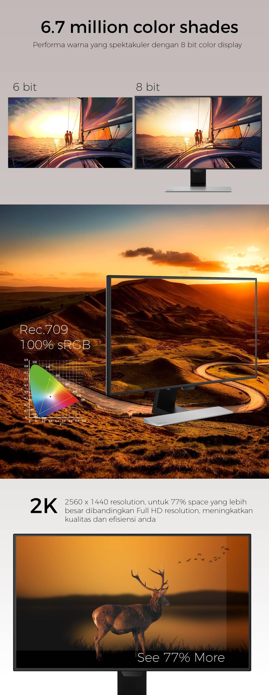 BenQ EW2770QZ 27 inch IPS Brightness Intelligence Plus Teknologi Eye-Care Monitor