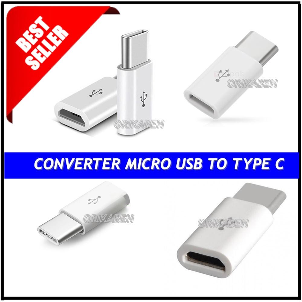 Micro Usb Konektor To Usb Type C / Converter Micro Usb To Usb Type C Original - White ( orikabeh ) Micro Usb Konektor To Usb Type C / Converter Micro Usb To Usb Type C Original - White ( orikabeh )