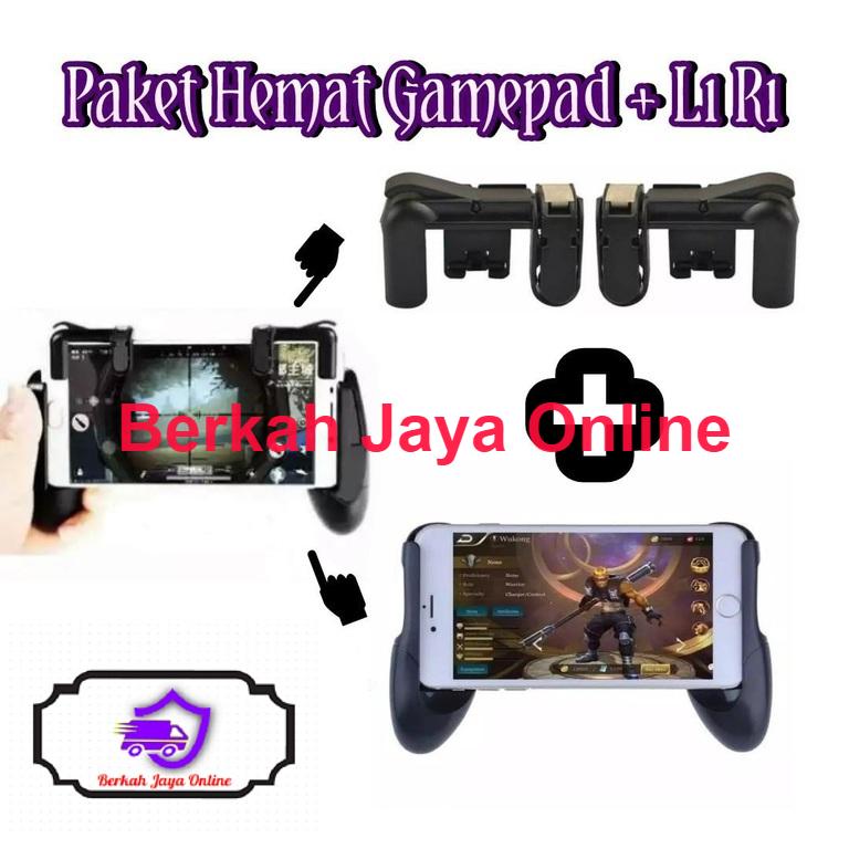PAKET Trigger + Joystick Gamepad PUBG L1 R1 Joystick Gamepad Controller Fire Button Aim Key Untuk Semua HP Gen4 Gen Terbaru Gaming Controller Android ios - 2 Pcs Kiri+Kanan PAKET Trigger + Joystick Gamepad PUBG L1 R1 Joystick Gamepad Controller Fire Button Aim Key Untuk Semua HP Gen4 Gen Terbaru Gaming Controller Android ios - 2 Pcs Kiri+Kanan