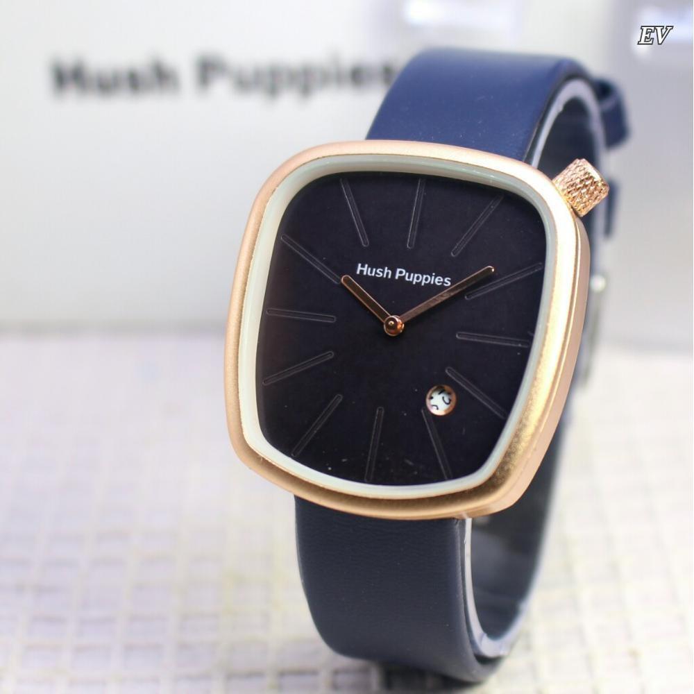 Jam Tangan Hush Puppies - Jam Tangan Wanita Hush Puppies Leather Strap Dengan Tanggal Aktif