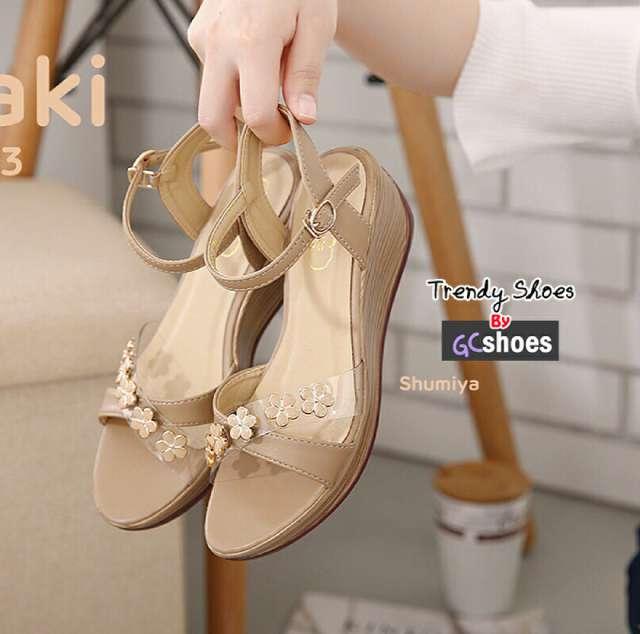 Sandal Wedges Cantik & Trandi - Sandal Wedges AF13 Bunga - ANGEL CLCT Sandal Wedges Cantik & Trandi - Sandal Wedges AF13 Bunga - ANGEL CLCT