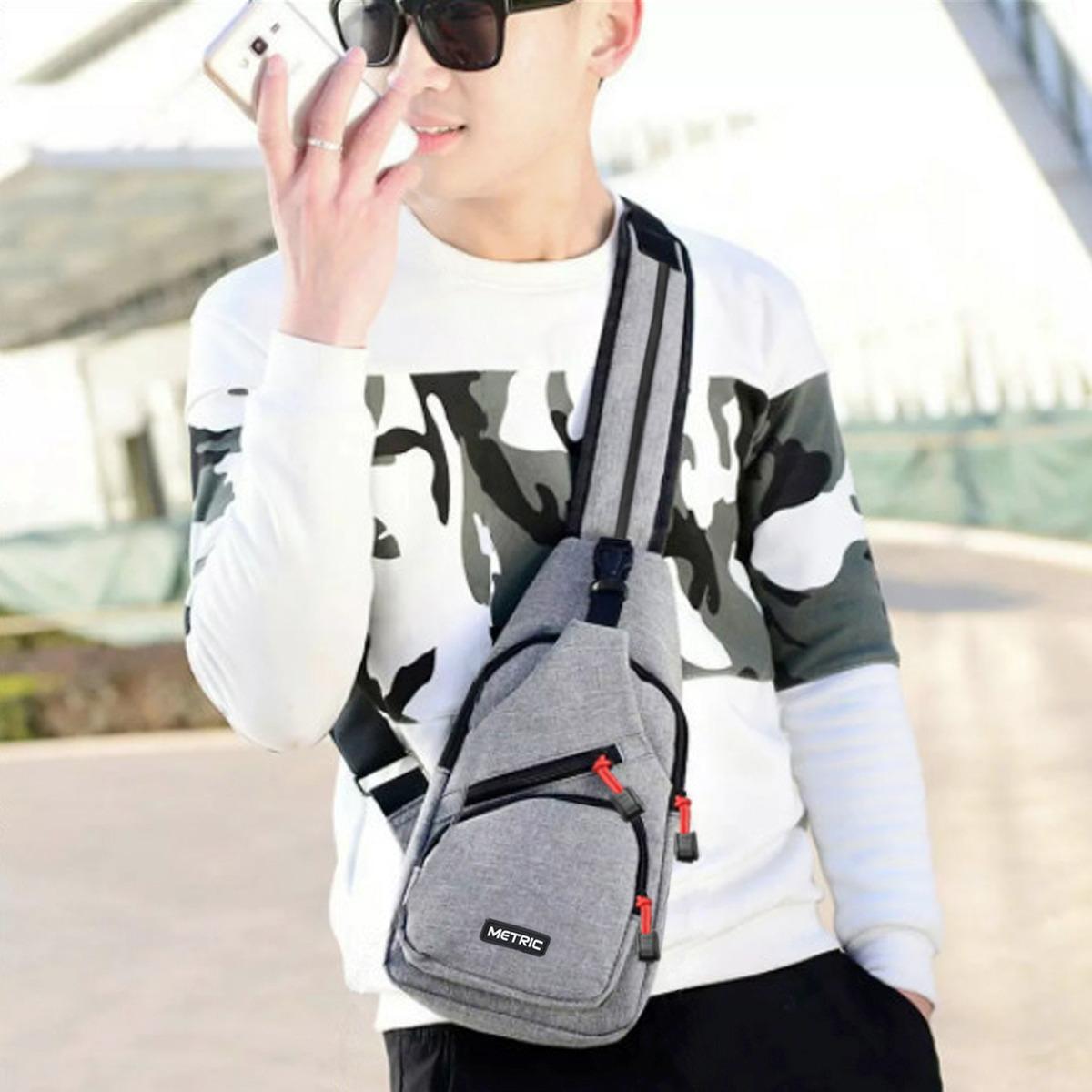 Metric Tas Sling Bag Korea Tas Ransel Tali Satu Tas Bahu Tas Selempang Tas Gadget Tas