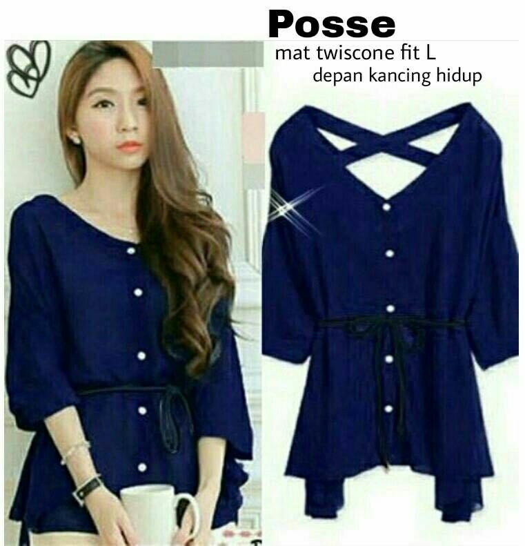 J&C Blouse Posse Top / Blouse Wanita / Blouse Twistcone / Atasan Twistcone / Kemeja Twistcone