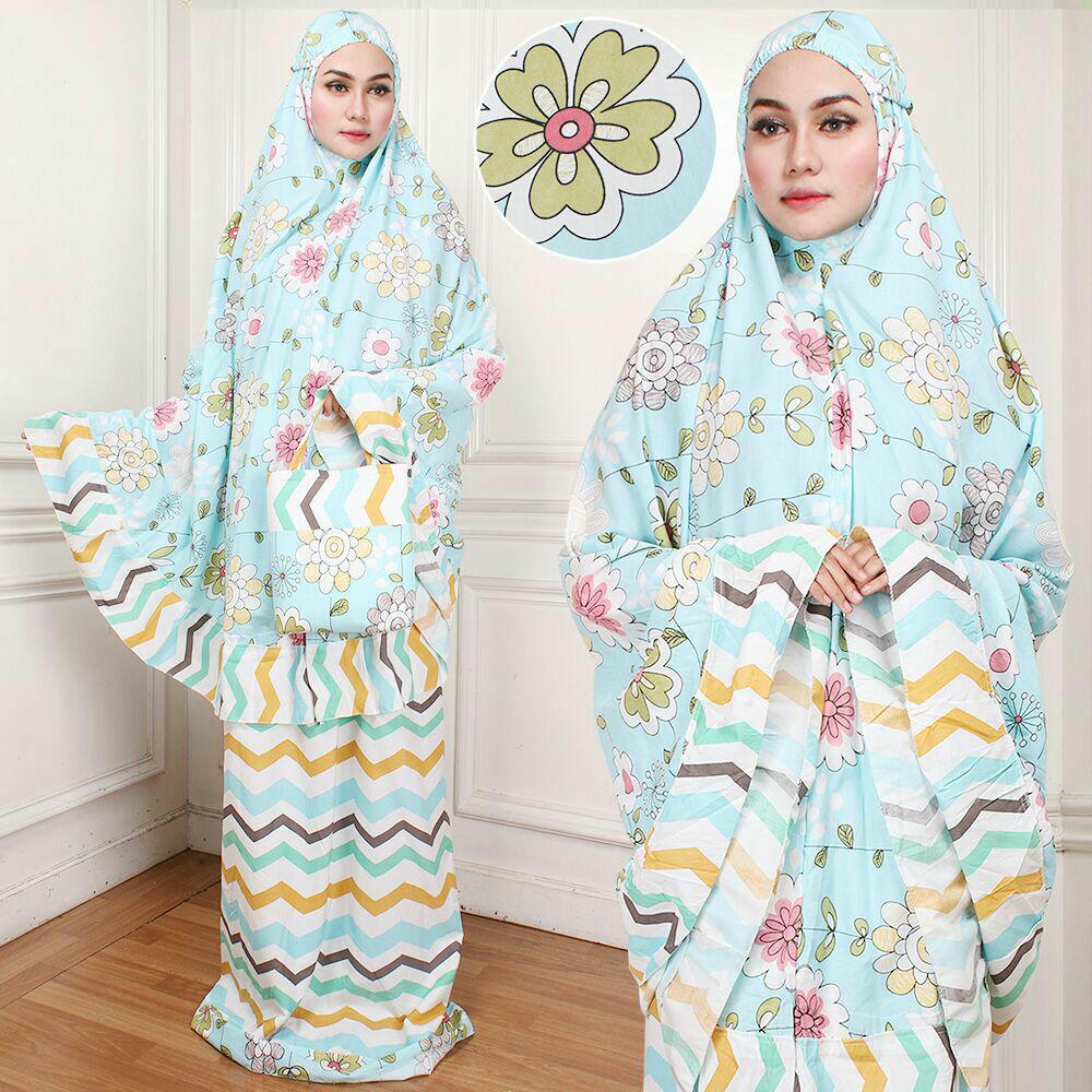Ruliva - mukena katun jepang super mukena dewasa mukena trendy mukena jumbo mukena plus tas