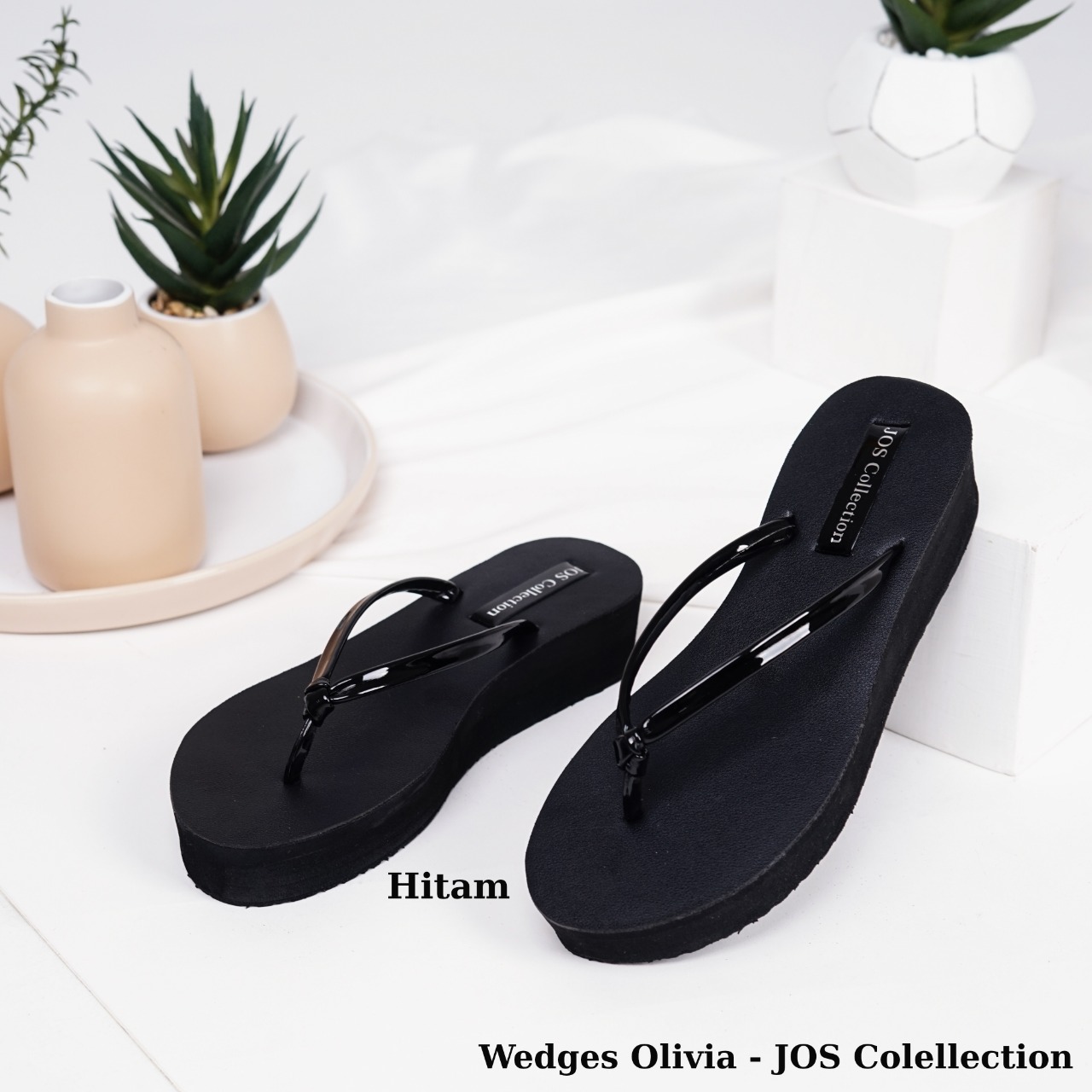Sandal Wedges / Wedges Sendal / Wedges Wanita / Sendal Wedges Olivia Tinggi 5 cm - JOS Collection Sandal Wedges / Wedges Sendal / Wedges Wanita / Sendal Wedges Olivia Tinggi 5 cm - JOS Collection