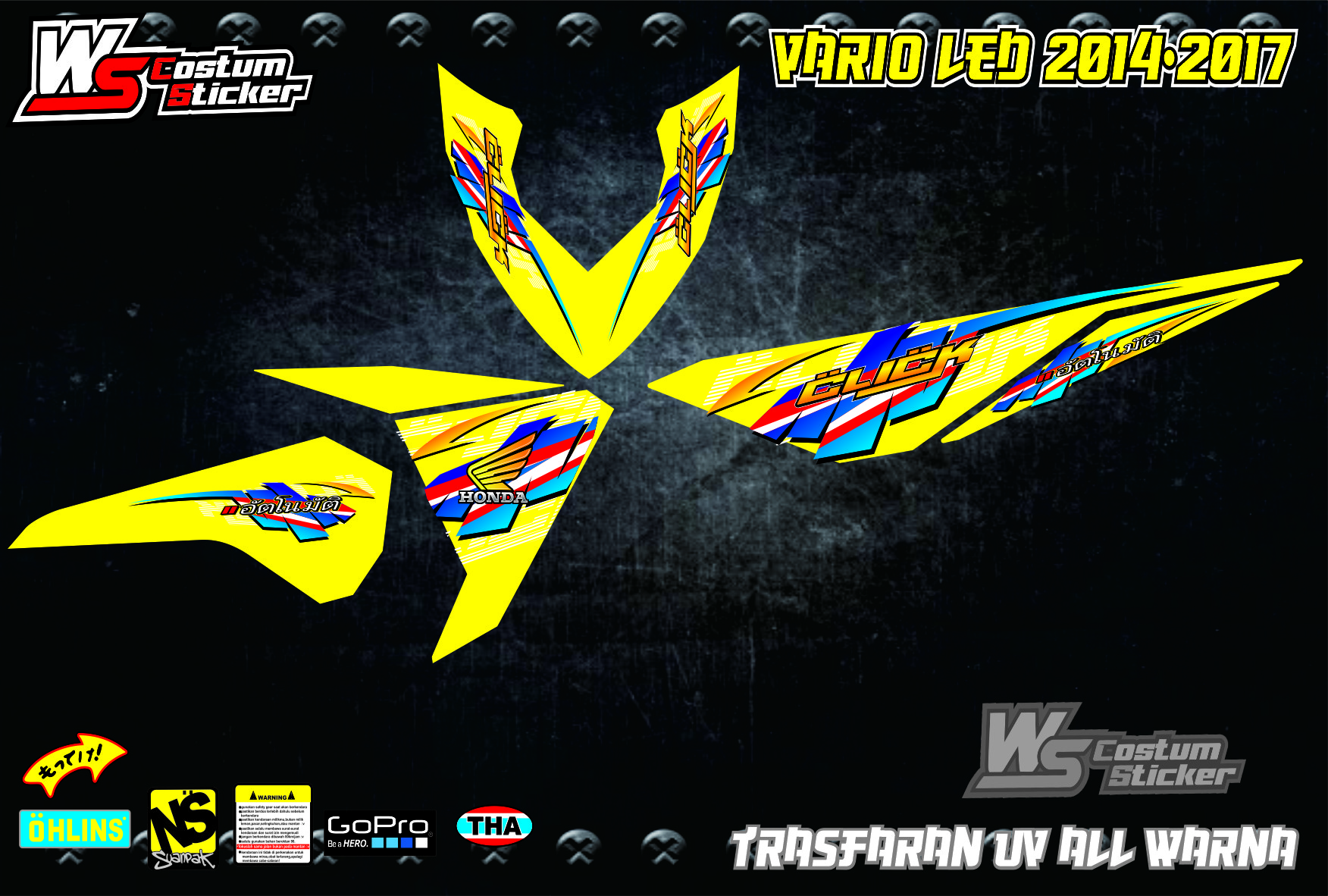 STRIPING VARIO LED TRANSPARAN UV STICKER HONDA VARIO DISEN F STRIPING VARIO LED TRANSPARAN UV STICKER HONDA VARIO DISEN F