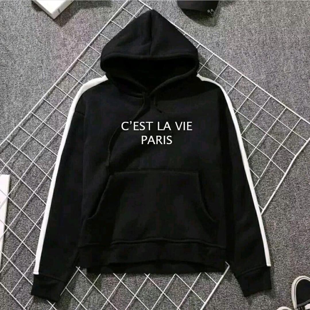EsteticCollection Sweater Wanita Hoodie Lengan Panjang Cest La Vie Kombinasi Babyterry EsteticCollection Sweater Wanita Hoodie Lengan Panjang Cest La Vie Kombinasi Babyterry