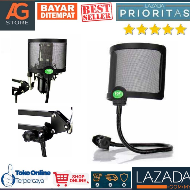 ( DIJAMIN ORI ) Pop Shield Flexible Filter Windshield Microphone Cover / MIC Kondensor Filter penyaring untuk memperjernih suara saat rekaman di studio musik ataupun siaran radio / akserorisn studio musik yang murah terbaru terlaris dan berkualitas ( DIJAMIN ORI ) Pop Shield Flexible Filter Windshield Microphone Cover / MIC Kondensor Filter penyaring untuk memperjernih suara saat rekaman di studio musik ataupun siaran radio / akserorisn studio musik yang murah terbaru terlaris dan berkualitas