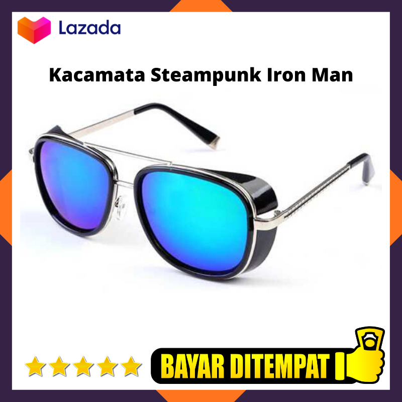 Kacamata Steampunk Iron Man YOOSKE / Kacamata Gaya / Kacamata Modern / Kacamata Klasik Kacamata Steampunk Iron Man YOOSKE / Kacamata Gaya / Kacamata Modern / Kacamata Klasik