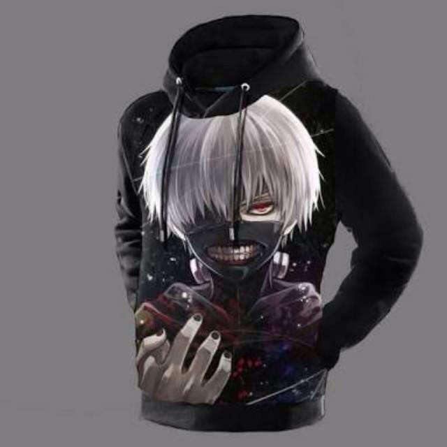 jaket anime sweater kaneki tokyo ghoul fullprint jaket anime sweater kaneki tokyo ghoul fullprint