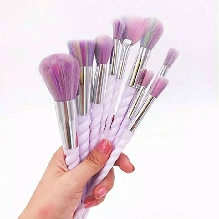 JBS New York Kuas Makeup Brush 10 Set - Make Up Set isi 10 Brush Unicorn Purple / K080 JBS New York Kuas Makeup Brush 10 Set - Make Up Set isi 10 Brush Unicorn Purple / K080