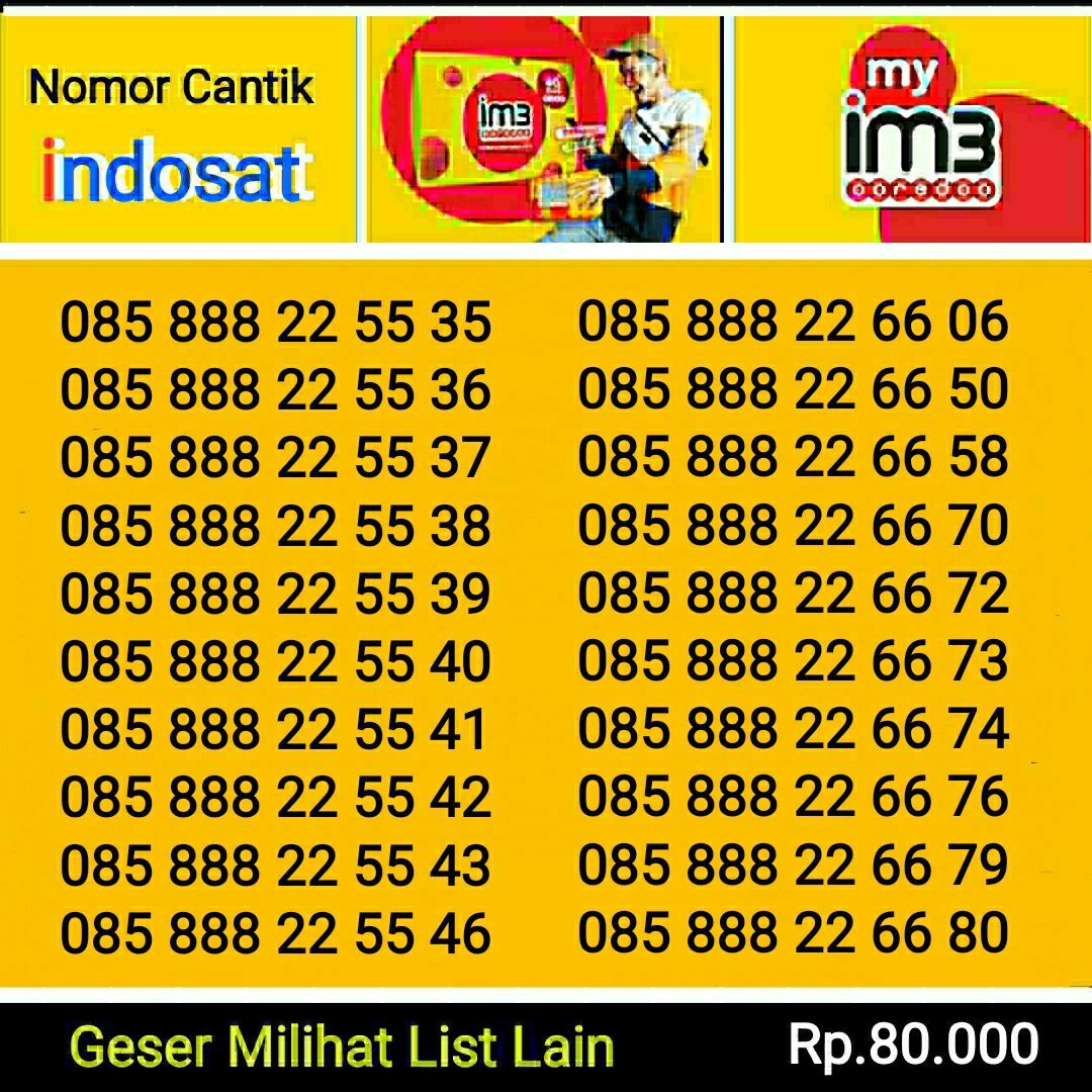 Nomor Cantik Indosat Kwartet Nomor Cantik Indosat Kwartet