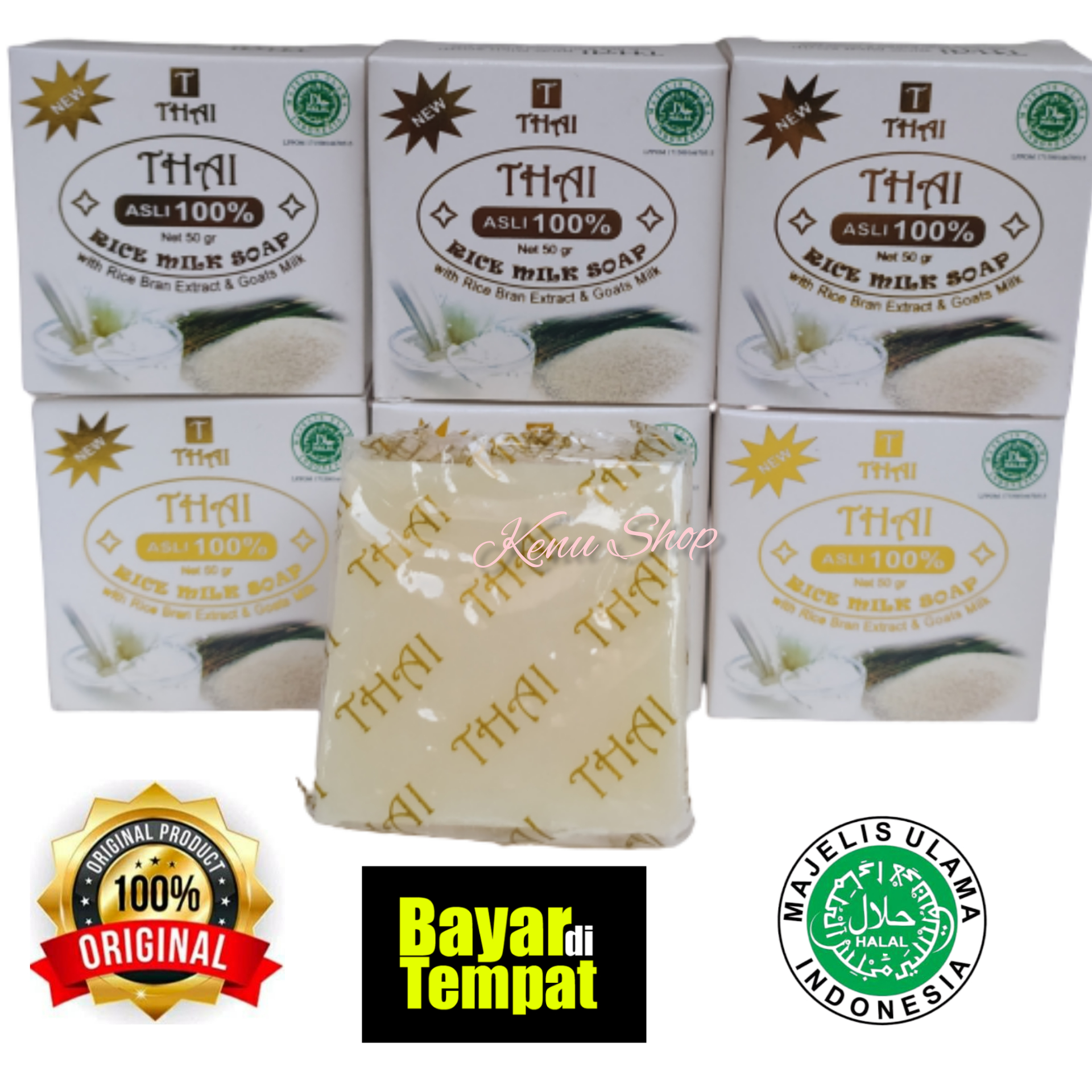 KS - Sabun Cuci Muka Sabun Thai Rice Milk Soap Original isi 6 – Sabun Beras Sabun Susu Sabun Pemutih Wajah Dan Badan KS - Sabun Cuci Muka Sabun Thai Rice Milk Soap Original isi 6 – Sabun Beras Sabun Susu Sabun Pemutih Wajah Dan Badan