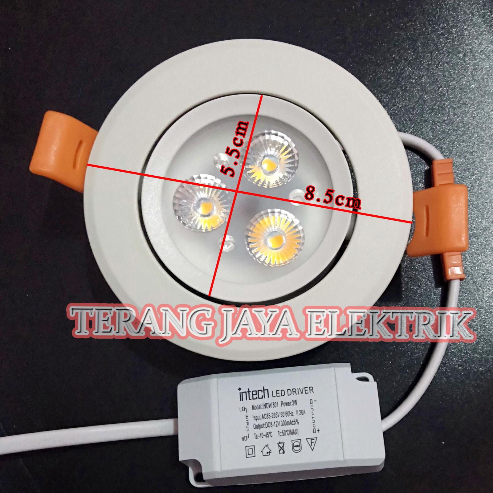 Downlight LED/LED Spot Light Mata 3 / 3 watt Putih INDW801 intech Downlight LED/LED Spot Light Mata 3 / 3 watt Putih INDW801 intech