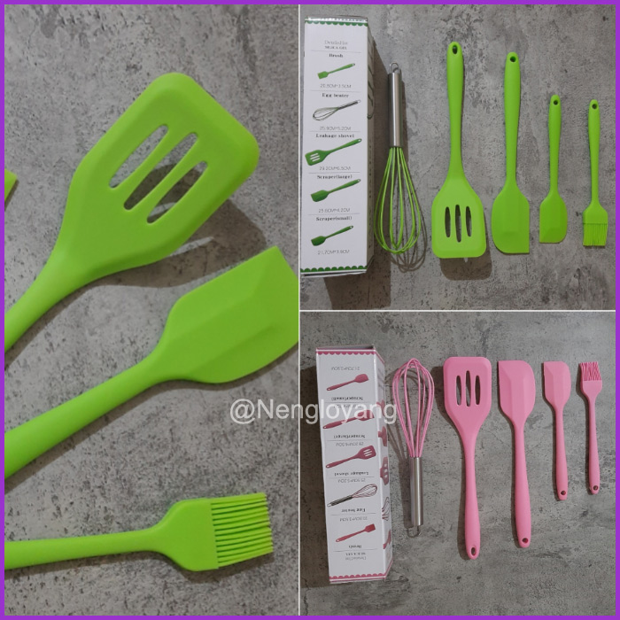 5pcs Sutil Spatula Masak Silikon Set Tahan Panas Kuas Silikon Pengocok Telur Kitchen Utensil Set Silicone Non-Stick Cooking Tools 5pcs Sutil Spatula Masak Silikon Set Tahan Panas Kuas Silikon Pengocok Telur Kitchen Utensil Set Silicone Non-Stick Cooking Tools