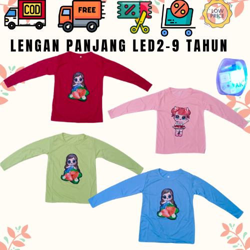 Baju Anak Perempuan LOL LED Lampu 2 - 9 Tahun Kaos Anak Perempuan Baju Anak EMPATLIMAMASUK 66 Baju Anak Perempuan LOL LED Lampu 2 - 9 Tahun Kaos Anak Perempuan Baju Anak EMPATLIMAMASUK 66