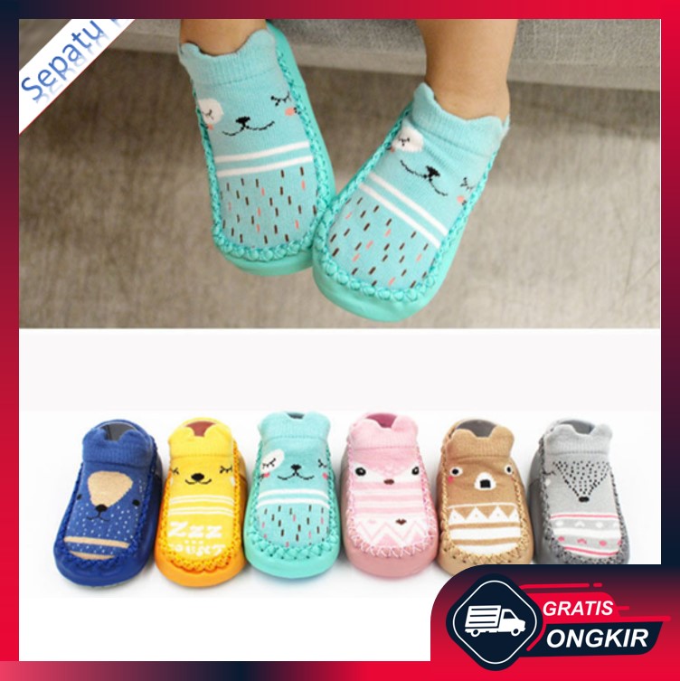 Gratis Ongkir - Sepatu Anak Bayi Anti Slip / Baby Socks Shoes / Sepatu Baby / Kaos Kaki Bayi Gratis Ongkir - Sepatu Anak Bayi Anti Slip / Baby Socks Shoes / Sepatu Baby / Kaos Kaki Bayi