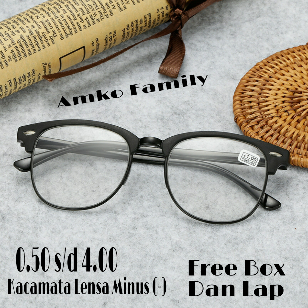 Kacamata Minus(-) Kotak Harajuku Korean Style 0.50- 4.00Free Box Dan Lap Pembersih Sunglasses Kacamata Minus(-) Kotak Harajuku Korean Style 0.50- 4.00Free Box Dan Lap Pembersih Sunglasses