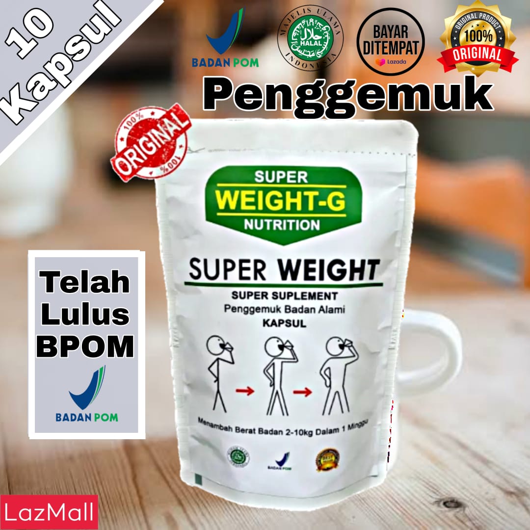 COD Penggemuk Badan SUPER WEIGHT (10X) - Suplemen Penambah Berat Badan Alami Tanpa Efek Samping / Obat Penambah Nafsu Makan Terbaik / Penggemuk Badan Pria dan Wanita / Hormon Nafsu Makan Anak-Anak / Suplemen Berat Badan Ideal / By Rk Herbal Center COD Penggemuk Badan SUPER WEIGHT (10X) - Suplemen Penambah Berat Badan Alami Tanpa Efek Samping / Obat Penambah Nafsu Makan Terbaik / Penggemuk Badan Pria dan Wanita / Hormon Nafsu Makan Anak-Anak / Suplemen Berat Badan Ideal / By Rk Herbal Center