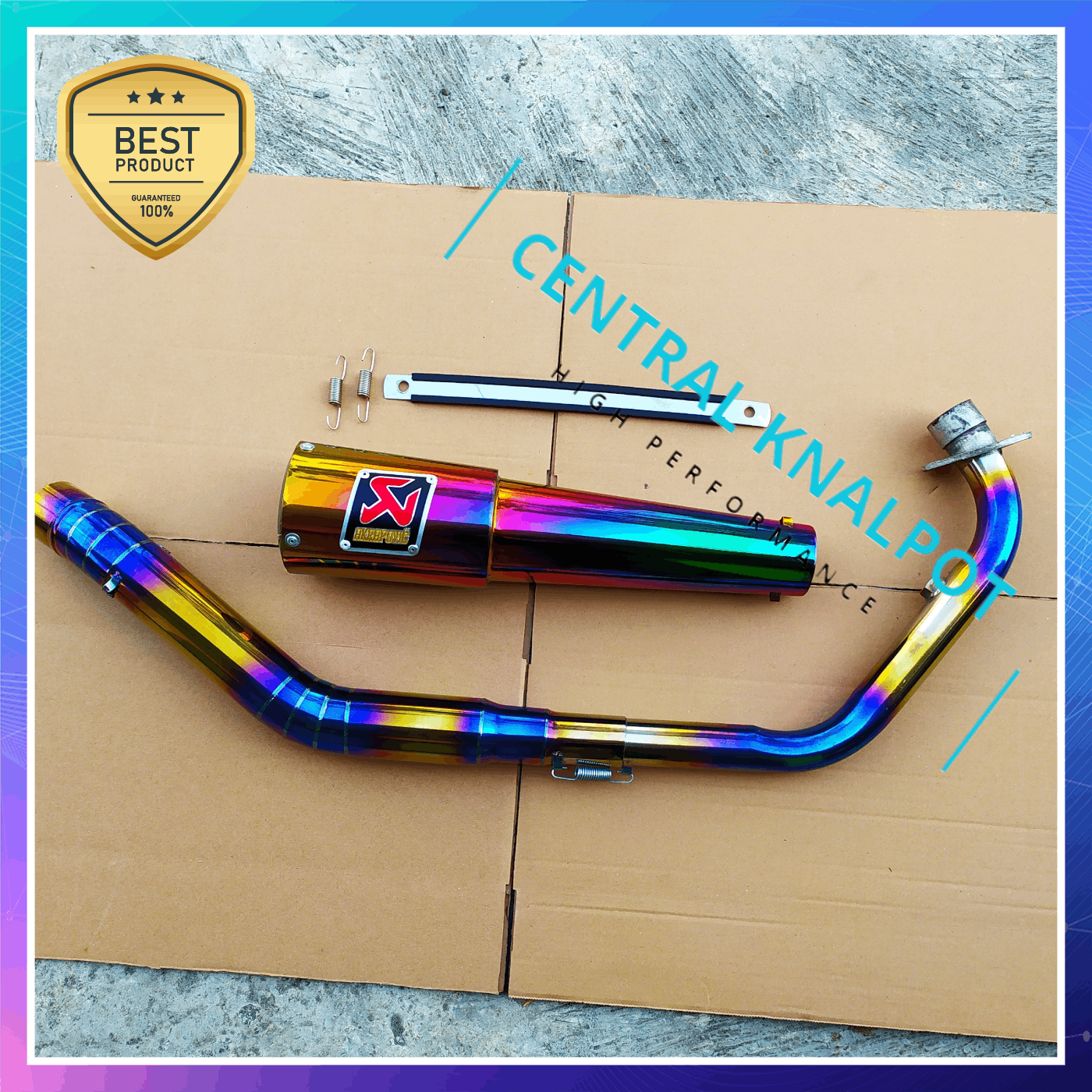 TERBARU KNALPOT RACING/AKRAPOVIC FULL PELANGI BIRU/FOR VIXION NEW & OLD - SATRIA FU - CBR 150R - SONIC - KNALPOT RACING R15-GSX R150-BYSON-XABRE-DLL TERBARU KNALPOT RACING/AKRAPOVIC FULL PELANGI BIRU/FOR VIXION NEW & OLD - SATRIA FU - CBR 150R - SONIC - KNALPOT RACING R15-GSX R150-BYSON-XABRE-DLL