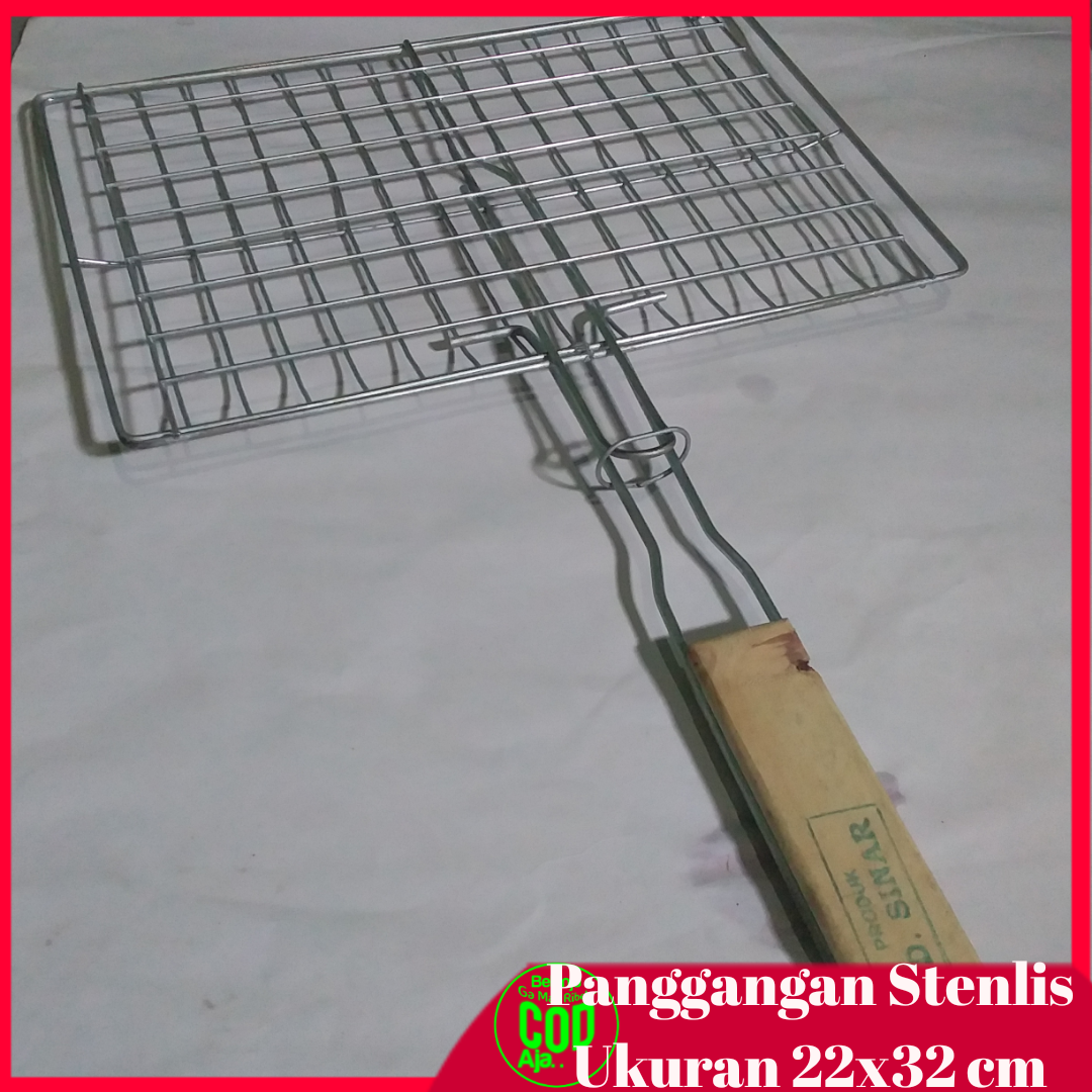 Panggangan Murah Gagang Kayu / Panggangan Ikan Dan Daging Panggangan Murah Gagang Kayu / Panggangan Ikan Dan Daging