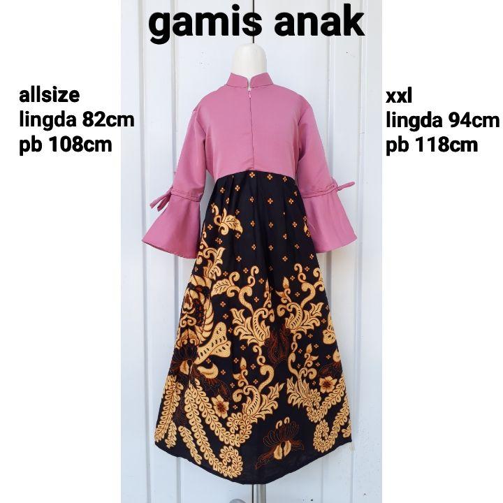GAMIS BATIK ANAK PEREMPUAN MODERN DRESS BATIK MAXI DRESS GAMIS BATIK ANAK PEREMPUAN MODERN DRESS BATIK MAXI DRESS