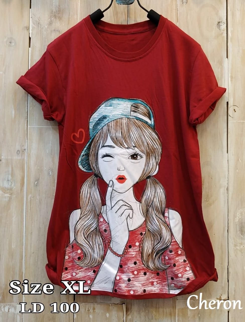 CHERON 16741 - Kaos Oblong Wanita Fit XL Baju Distro Cewek Atasan Kekinian Murah Lengan Pendek Tumblr Tee Casual T-shirt Cotton Combed Tshirt Pakaian Remaja Dewasa Abg Bisa untuk Olahraga Olah Raga Sport Santai Warna Khusus Maroon CHERON 16741 - Kaos Oblong Wanita Fit XL Baju Distro Cewek Atasan Kekinian Murah Lengan Pendek Tumblr Tee Casual T-shirt Cotton Combed Tshirt Pakaian Remaja Dewasa Abg Bisa untuk Olahraga Olah Raga Sport Santai Warna Khusus Maroon