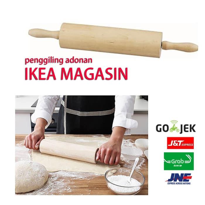 GS IKEA Penggiling Adonan Rolling Pin Roller Adonan Kue Bahan Kayu Solid GS IKEA Penggiling Adonan Rolling Pin Roller Adonan Kue Bahan Kayu Solid