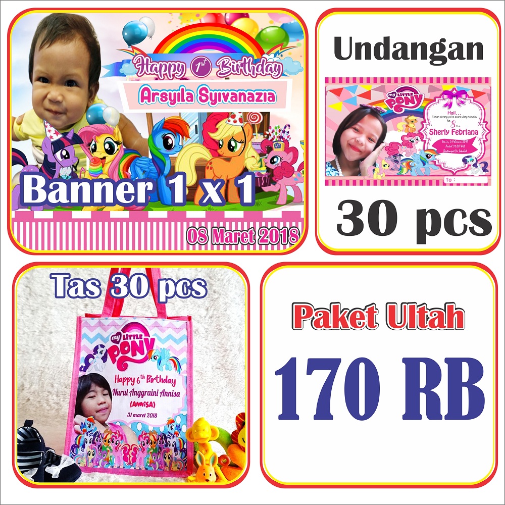 Paket Perlengkapan Ulang Tahun Anak Spanduk Ultah / Banner Ultah /Backdrop / Undangan / Dan / Tas Ulang Tahun Paket Perlengkapan Ulang Tahun Anak Spanduk Ultah / Banner Ultah /Backdrop / Undangan / Dan / Tas Ulang Tahun