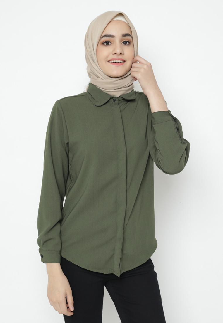 Kemeja Basic Motif Polos Fashion Hijab Wanita/Kemeja Terbaru/Kemeja Formal dan Casual Kemeja Basic Motif Polos Fashion Hijab Wanita/Kemeja Terbaru/Kemeja Formal dan Casual