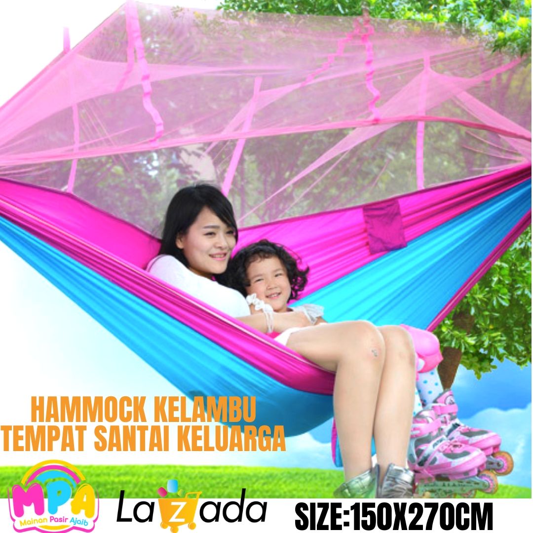 Hammock Kelambu Tempat Tidur Ayunan Anak Anak Ayunan Kasur Gantung Camping Outdoor Ayunan tempat santai/ Hammock Kelambu Tempat Tidur Ayunan Anak Anak Ayunan Kasur Gantung Camping Outdoor Ayunan tempat santai/