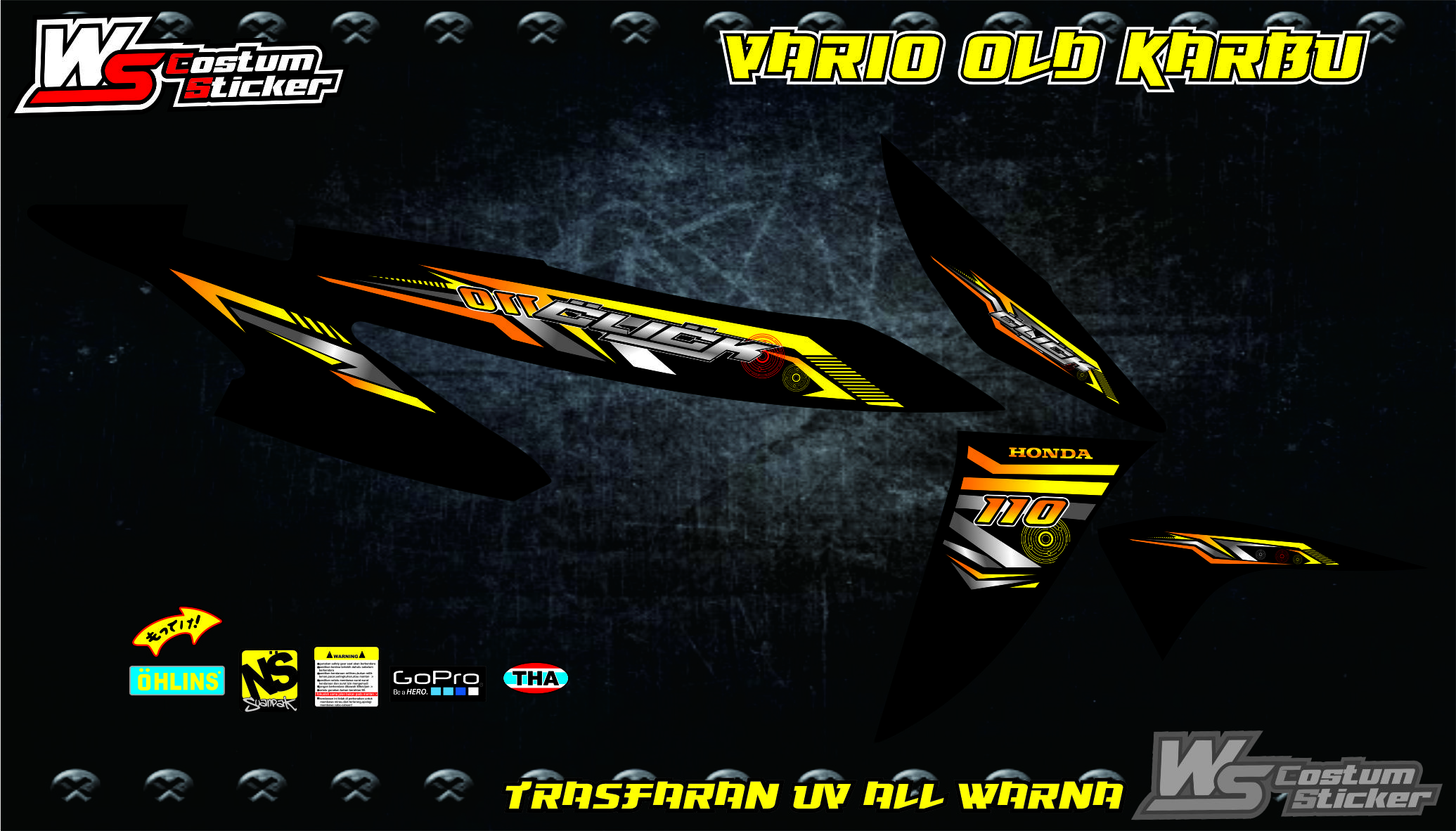 STRIPING VARIO KARBU TRANSPARAN UV STICKER HONDA VARIO DISEN A STRIPING VARIO KARBU TRANSPARAN UV STICKER HONDA VARIO DISEN A