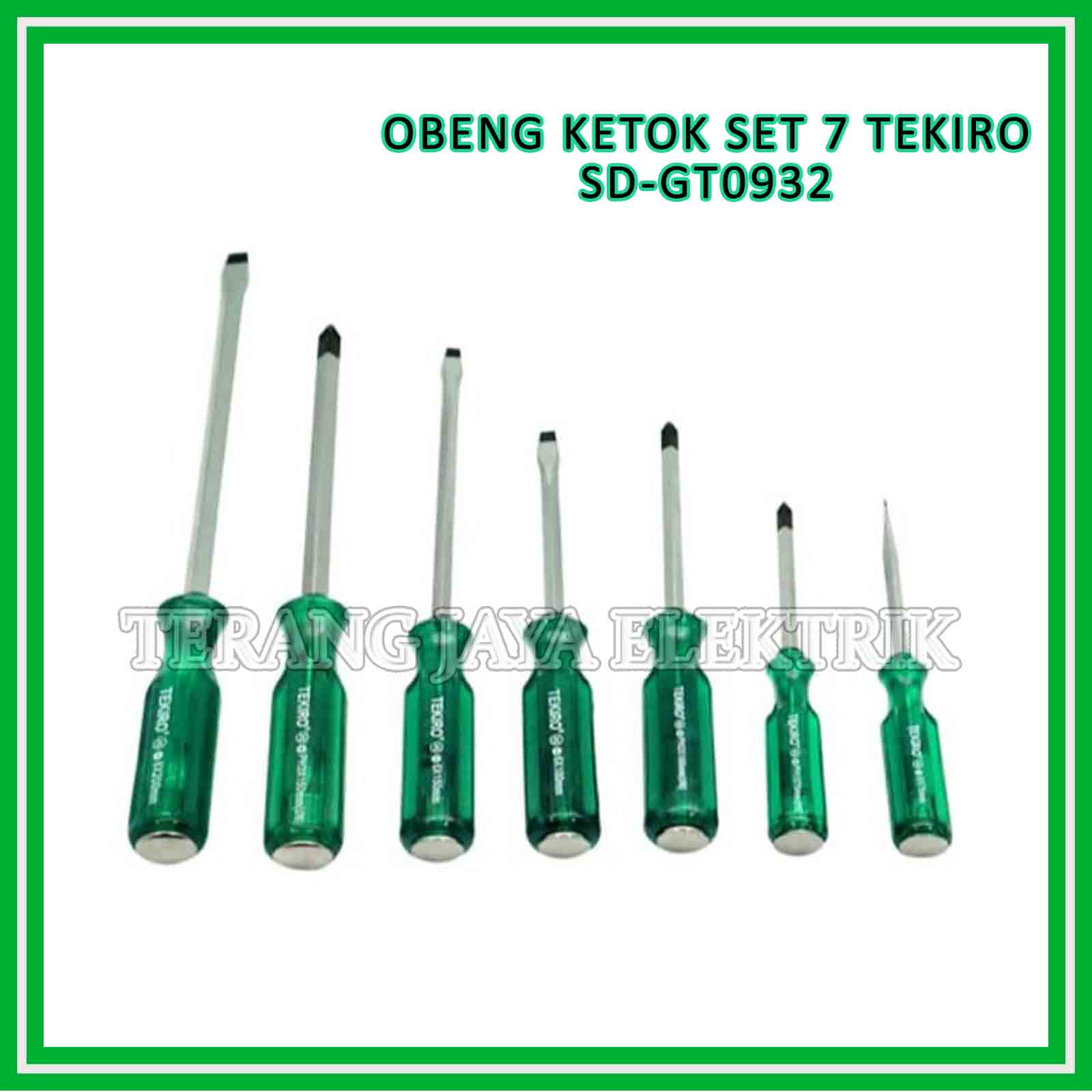 OBENG KETOK TEKIRO SET 7Pcs Go Thru SD-GT0932 OBENG KETOK TEKIRO SET 7Pcs Go Thru SD-GT0932