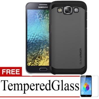 Case Slim Armor For Samsung Galaxy E7+ Free Temperedglass - Black