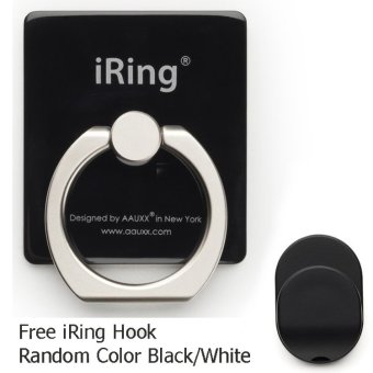 iRing Stent Mobile Phone Holder 360 Degree Rotation With Hook - Black