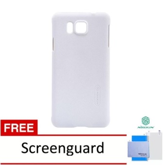 Nillkin Frosted Shield Hard Case untuk Samsung Galaxy Alpha - Putih + Gratis Nillkin Screen Protector