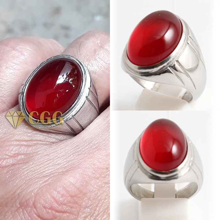Cincin Batu Akik Natural Red Baron Garansi Asli Cincin Batu Akik Natural Red Baron Garansi Asli
