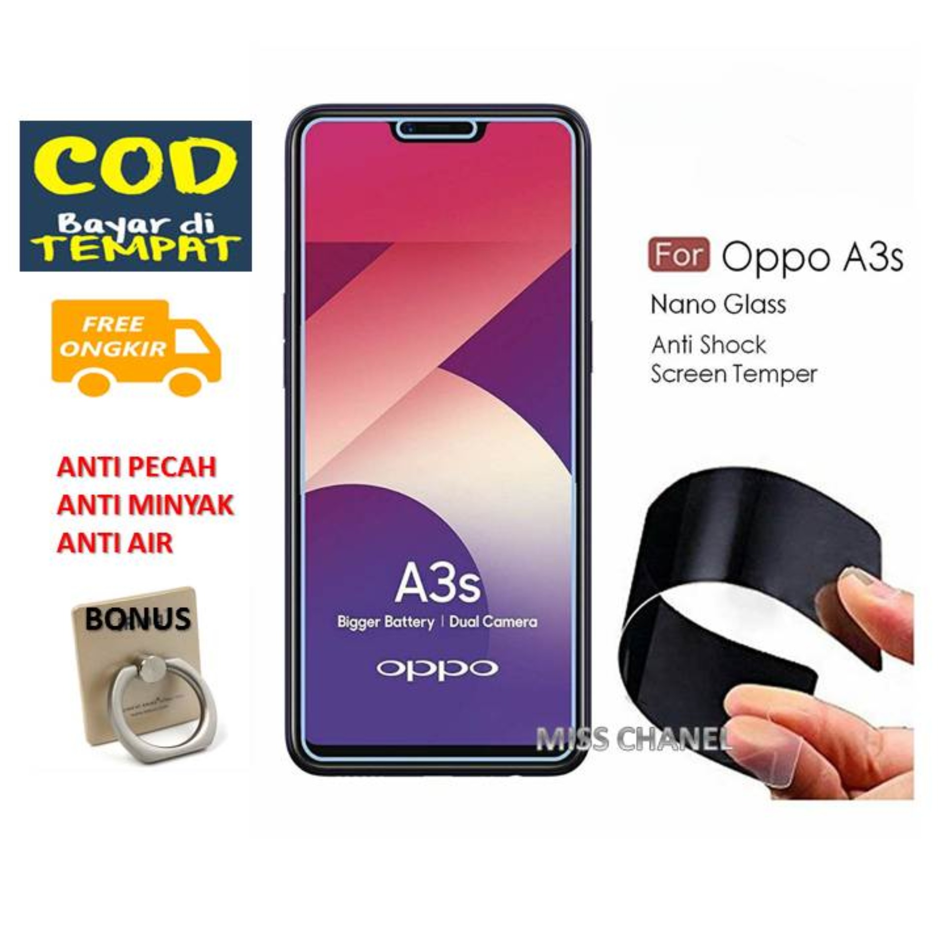 Tempered glass - Anti Gores Nano Glass Anti pecah Anti Minyak Anti air - Anti Gores Untuk Oppo A3s Oppo A5s Oppo Oppo A37 Oppo A57 Oppo Realme C2 Oppo A5 2020 Oppo A9 2020 Appo A7 2018 Oppo F7 Oppo F9 Oppo F9 pro Promo bonus Iring HP Tempered glass - Anti Gores Nano Glass Anti pecah Anti Minyak Anti air - Anti Gores Untuk Oppo A3s Oppo A5s Oppo Oppo A37 Oppo A57 Oppo Realme C2 Oppo A5 2020 Oppo A9 2020 Appo A7 2018 Oppo F7 Oppo F9 Oppo F9 pro Promo bonus Iring HP