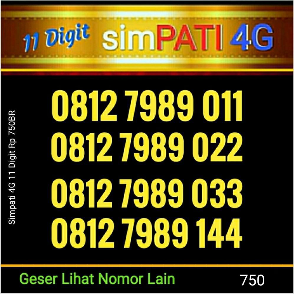 NOMOR CANTIK 11 DIGIT simPATI 4G NOMOR CANTIK 11 DIGIT simPATI 4G