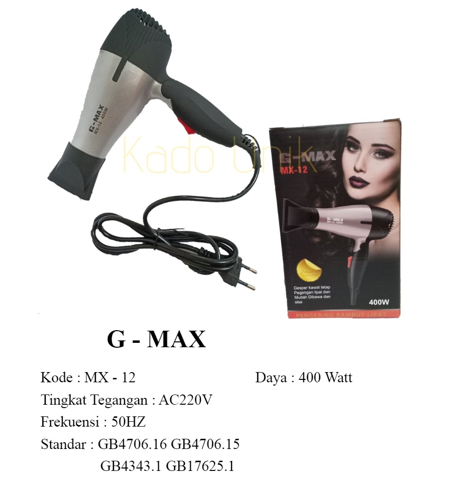 Kado Unik-- Hairdryer G-Max Mx-12 / Pengering Rambut Lipat / Hairdryer / Pengering Rambut Praktis / Hair Dryer / Alat Pengering Rambut Berkualitas / Hairdryer G-Max Murah / Kado Ulang Tahun Kado Unik-- Hairdryer G-Max Mx-12 / Pengering Rambut Lipat / Hairdryer / Pengering Rambut Praktis / Hair Dryer / Alat Pengering Rambut Berkualitas / Hairdryer G-Max Murah / Kado Ulang Tahun