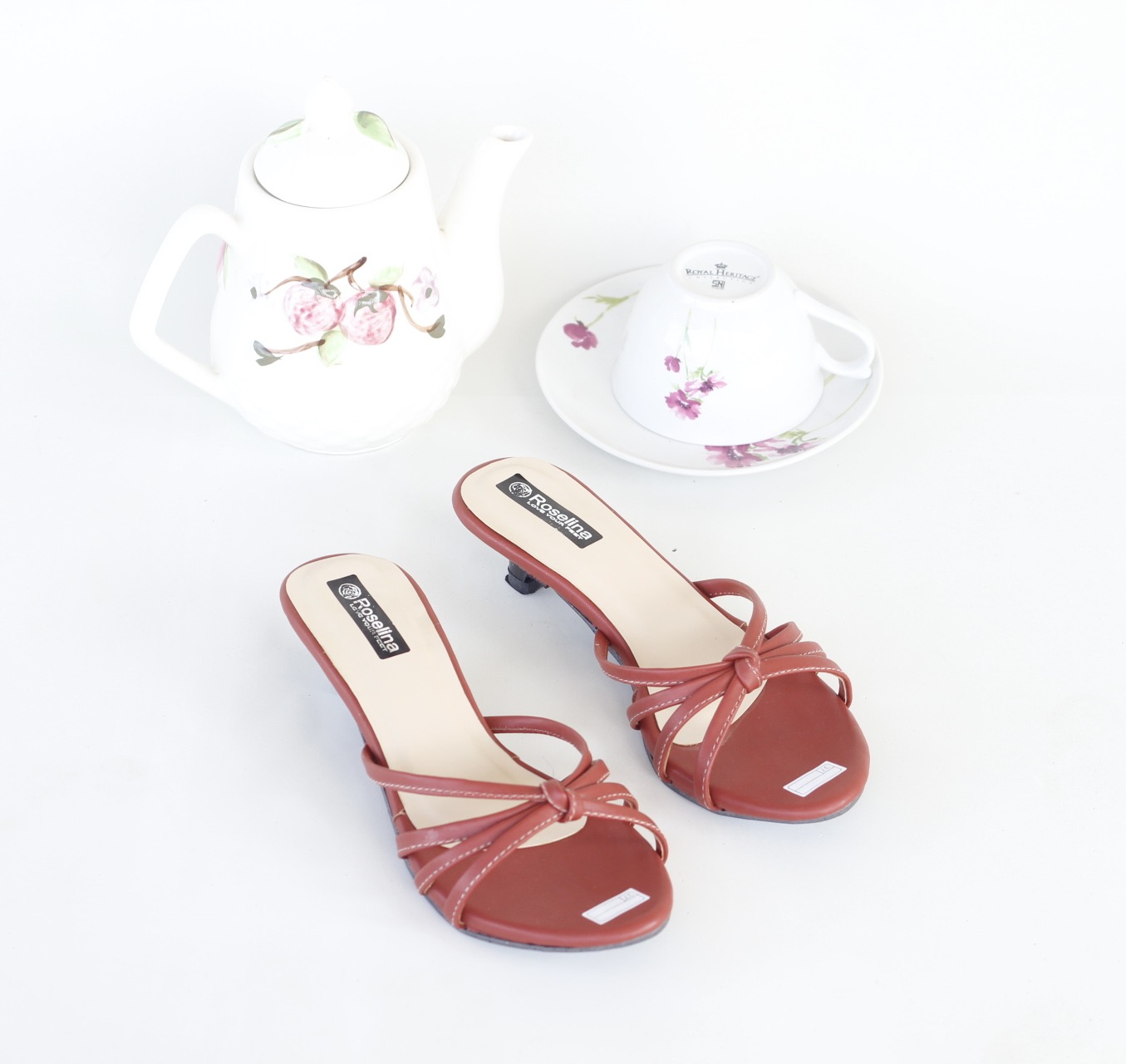 sandal wanita hak pendek tali simpul kode hr-03 sandal wanita hak pendek tali simpul kode hr-03
