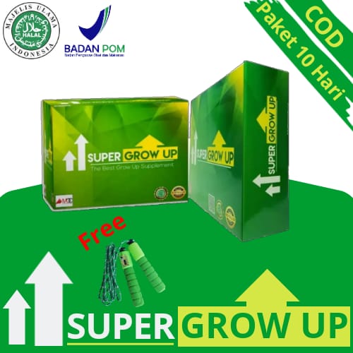 Super Grow Up - Obat Peninggi Badan Terbaik Dunia - Paket Hemat 10 Hari - GRATISSS Skiping Harga PROMO - Original 💯% Super Grow Up - Obat Peninggi Badan Terbaik Dunia - Paket Hemat 10 Hari - GRATISSS Skiping Harga PROMO - Original 💯%