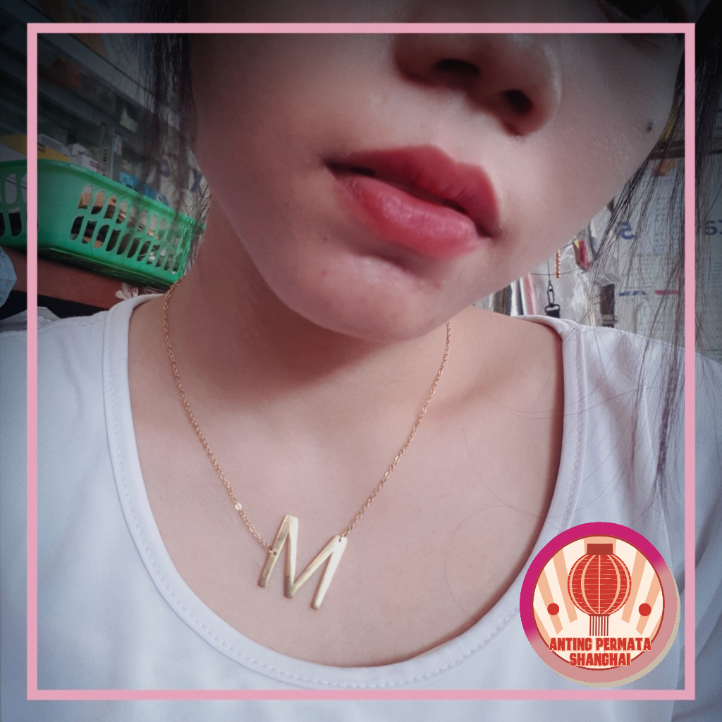 (Bisa COD) Kalung Inisial Nama Titanium READY ANTI KARAT (Bisa COD) Kalung Inisial Nama Titanium READY ANTI KARAT