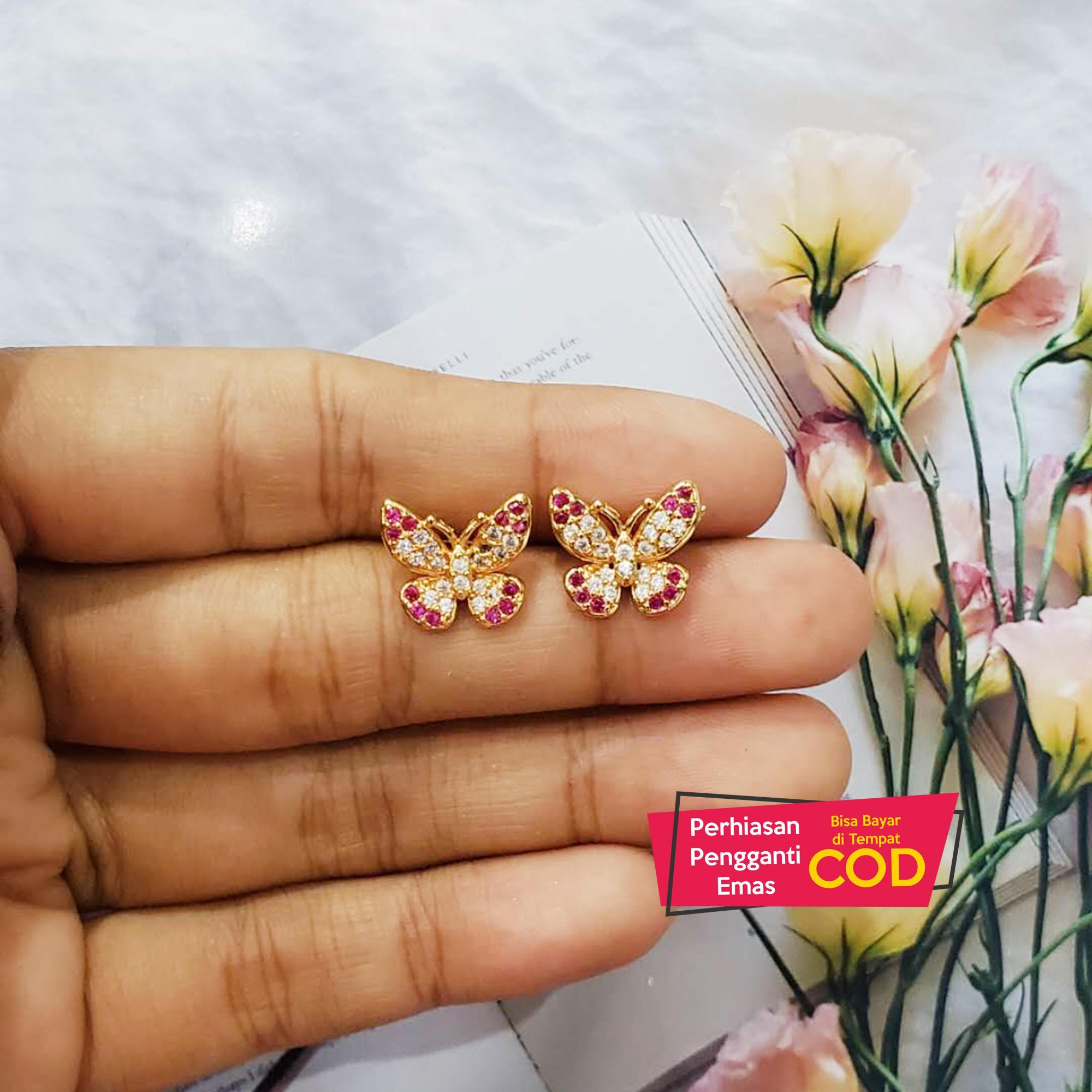 Anting Tusuk Xuping Motif Kupu Kupu Anting Tusuk Xuping Motif Kupu Kupu