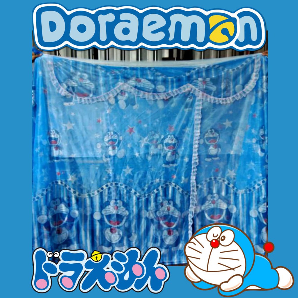 KELAMBU DORAEMON DEWASA ANTI NYAMUK UKURAN 180x200 WARNA BIRU KELAMBU DORAEMON DEWASA ANTI NYAMUK UKURAN 180x200 WARNA BIRU