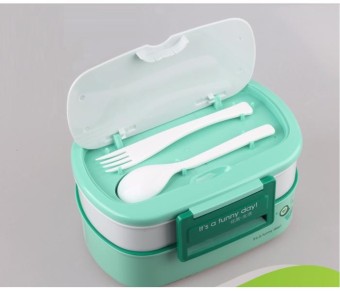 Kotak Tempat makan Lunch Box BPA Free 591 Plus Tas - Hijau