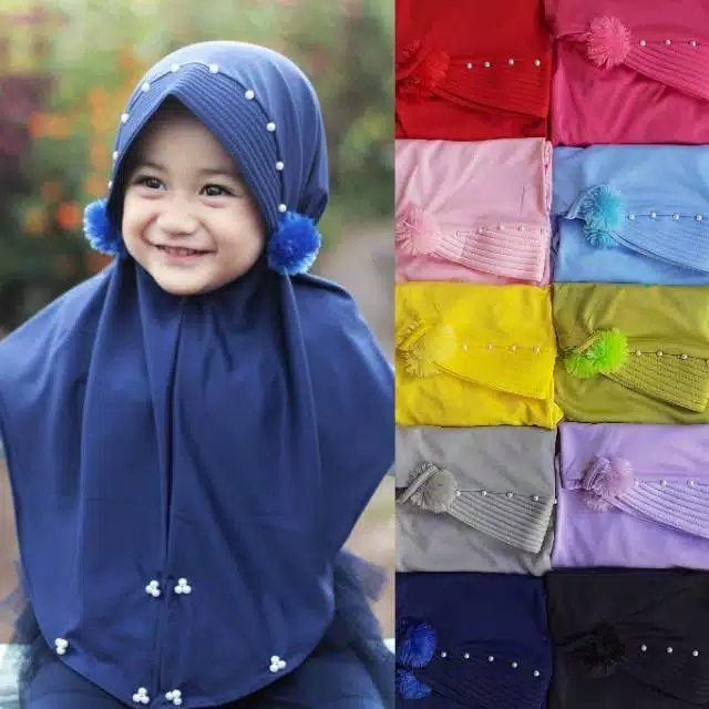 jilbab anak pompom chacha jilbab anak pompom chacha